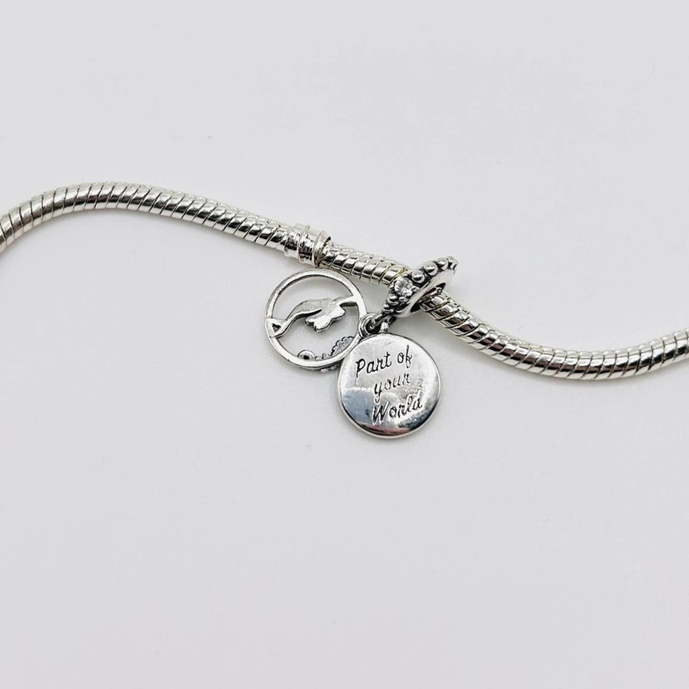 “Part of your World” Mermaid Overlay Pendant Charm - Picture 4 of 4
